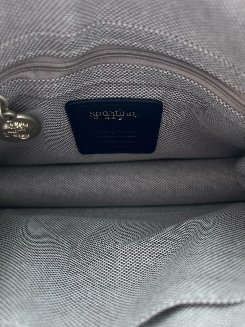 Spartina 449 Siren Collection Suede Carrie Crossbody Bag Black EUC